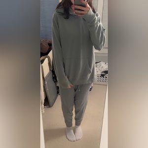 Abercrombie matching teal sweat set size S